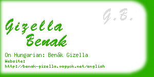 gizella benak business card