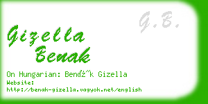 gizella benak business card
